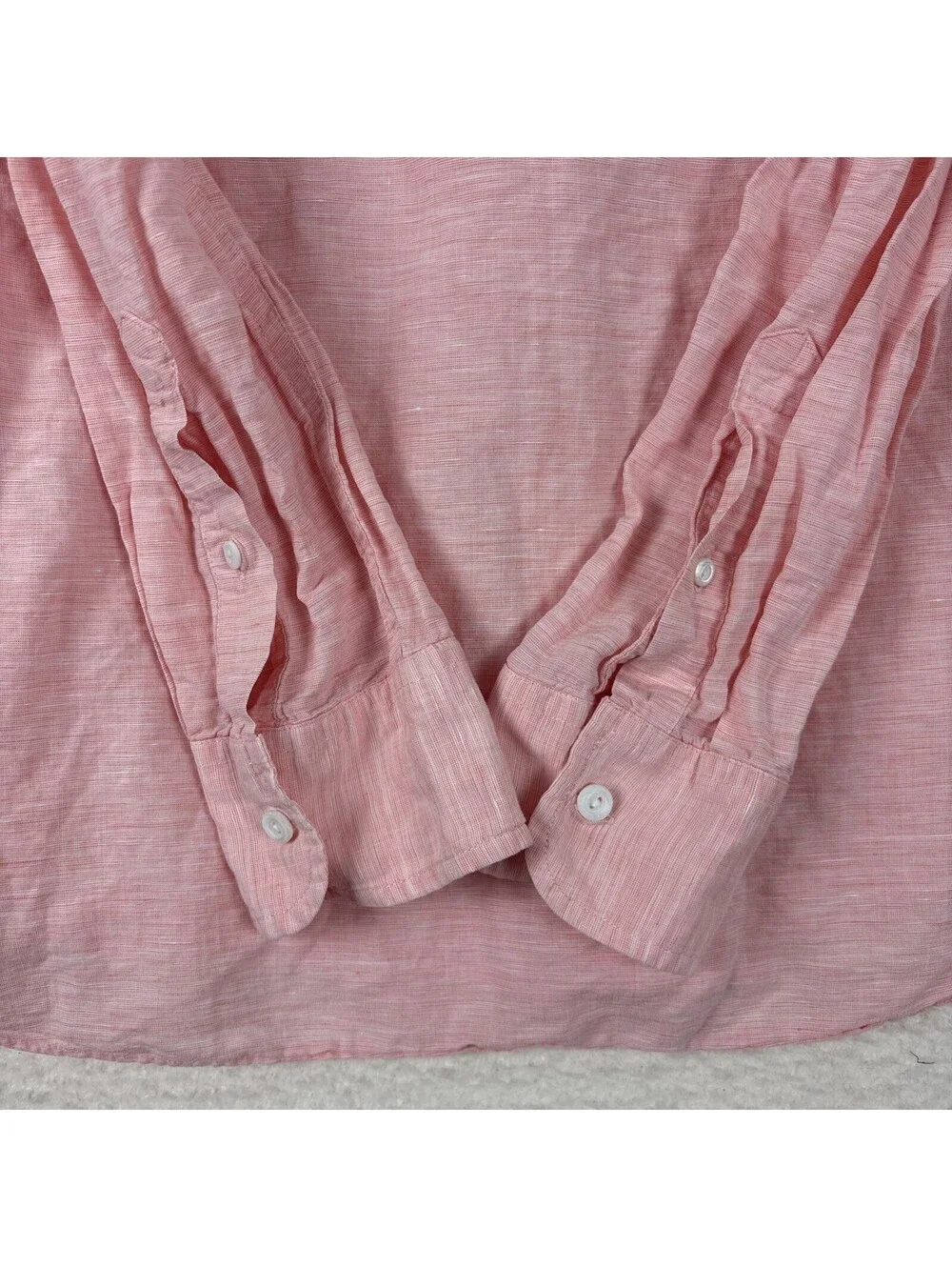 J.Crew Mens Slim Fit Baird McNutt Irish Linen Button Down Shirt Pink Mens Large